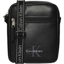 Calvin Klein Calvın Kleın Erkek Marka Logolu Günlük Kullanıma Uygun Siyah Omuz Çantası LV04D3418G Ub1