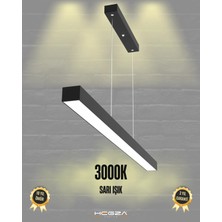 Hegza Lighting LİNEER-100 (Siyah Kasa, Sarı Işık) Ledli Modern Avize