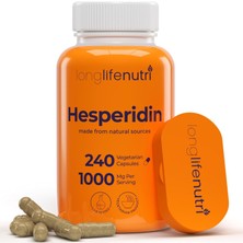 LongLifeNutri Hesperidin 1000MG - 240 Capsules - 4 Aylık Kullanım - (Case Hediyeli)