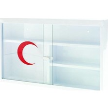 Ece Ecza Dolabı Metal Kasa Kırılmaz Polikarbon Kapaklı 46 x 28 x 10 cm Fonksiyonel Tasarım