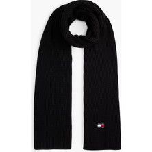 Tommy Hilfiger Tommy Hılfıger Erkek Marka Logolu Günlük Kullanıma Uygun Siyah Atkı AM0AM13683 Bds