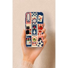Vip Case Huawei Y7 2019 Uyumlu Sevimli Kedi ve Çiçek Desenli Silikon Kılıf