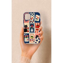 Vip Case iPhone 11 Uyumlu Sevimli Kedi ve Çiçek Desenli Silikon Kılıf