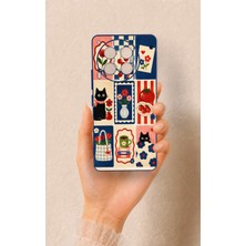 Vip Case Tecno Camon 30 Uyumlu Sevimli Kedi ve Çiçek Desenli Silikon Kılıf