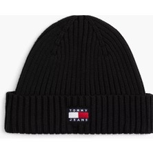 Tommy Hilfiger Tommy Hılfıger Erkek Marka Logolu Günlük Kullanıma Uygun Siyah Bere AM0AM13669 Bds