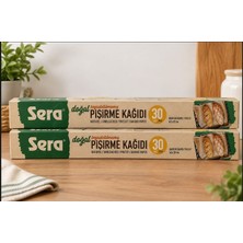Sera Doğal Beyazlaştırılmamış 30 Yapraklı Kesilmiş Pişirme Kağıdı 42X37 cm  x 2 Paket