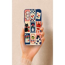Vip Case Tecno Pova 3 Uyumlu Sevimli Kedi ve Çiçek Desenli Silikon Kılıf