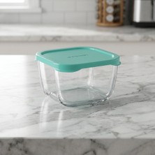 Paşabahçe Saklama Kabı Snow Box Yeşil Kapak