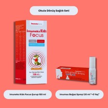 Okula Dönüş Çocuk Sağlık Seti - Imuneks Kids Focus 150ML + Imumax Boğaz Spreyi 3+ Yaş 20ML (Avantajlı Ikili Paket)