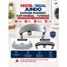 Öz Beyaz Eşya Vestel - Junda - Regal Çamaşır Makinesi Kapı Kolu Mandalı (Gri)
