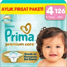 Prima Bebek Bezi Premium Care 4 Numara 126 Adet Aylık Fırsat Paketi