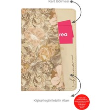 Giftcrea Kişiye Özel Çiçek Desenli Defter Lazer İsim Kazıma Günlük Kartlıklı Defter