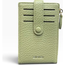 Sarach Suni Deri Kadın Kartlık Cüzdan Çanta Yeşil