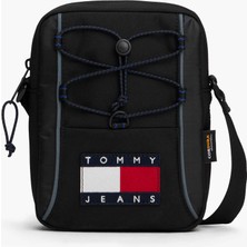 Tommy Hilfiger Tommy Hılfıger Erkek Marka Logolu Günlük Kullanıma Uygun Siyah Omuz Çantası AM0AM13882 Bds