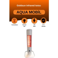 Goldsun Aqua Mobil 700 Watt GSA07VP Isısı Ayarlanabilir Elektrikli Infrared Isıtıcı-Beyaz