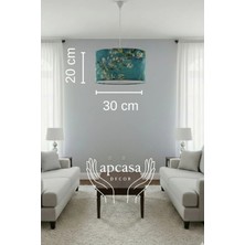 Apcasa Decor Van Gogh Badem Çiçekleri Sarkıt Avize 30 x 20 cm