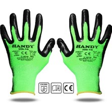 Handy Iş Eldiveni Nitril Kaplı Yeşil Siyah No:10 Hn-16 0759