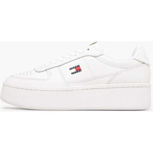 Tommy Hilfiger Tommy Hılfıger Kadın Marka Logolu Günlük Kullanıma Uygun Ekru Sneaker EN0EN03082 Ybl