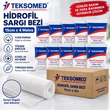 Teksomed Hidrofil Sargı Bezi 15 cm x 4 Metre 100 Adet