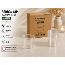 Antpap Ambalaj 250 cc Bodega Yuvarlak Kap 300 Adet – Şeffaf Plastik Kase