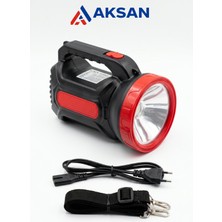Cata CT-9952 Soma Şarjlı Gemici El Feneri 3W Power LED Projektör Kamp ve Devriye Işıldak Askı Kayışlı