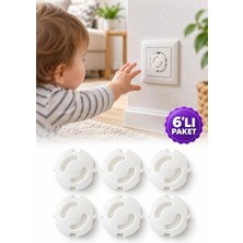 Omilife 6'lı Priz Koruyucu Kapak Çocuk Güvenlik Priz Kapatıcı Elektrik Prizi Emniyet Aparatı