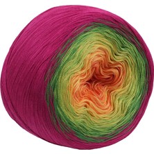 Spagetti Yarn Soft Cake Mango Renkli İplik 5 Farklı Renk Geçişine Sahip Yumuşak İplik