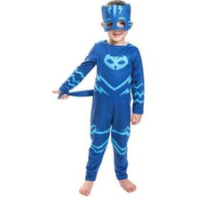 Pj Masks Catboy Tulum + Maskeli Set Mavi Renkli Erkek Çocuk Kostümü 2-3 Yaş Temalı