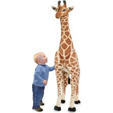 Melissa & Doug Melissa&Doug Dev Peluş Zürafa 140 cm Hayvan Temalı Kız Çocuk ve Erkek Çocuk İçin Eğlenceli Oyuncak