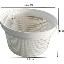 Santem Beyaz Skimmer Sepeti 19.5 cm x 11 cm Dayanıklı Tasarım ile Havuz Malzemeleri İçin