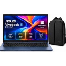 Asus Vivobook 15 X1504VA-BQ5424W Intel Core I3 -1315U 16GB Ram 1tb SSD 15.6'' Fhd Windows 11 Home Notebook + Snertech Çanta