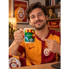Poli & Pera Galatasaray Temalı El Yapımı Taraftar Kupası - Özel Tasarım Kupa Bardak- Isme Özel Taraftar Kupası