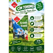 Grass Seed 3'lü Karışım Dayanıklı Çim Tohumu 10 kg ( Orjinal Ambalajda Gönderim)