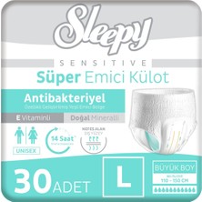 Sleepy Sensitive Antibakteriyel Emici Külot Large 30 Adet