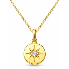 Gumush Gümüş Gold Minimal Yıldız Kadın Kolye
