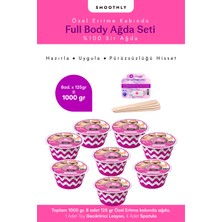 Smoothly 1kg Pudralı Kalıp Soyulabilen Ağda (Penta), Spatula, Ağda Temizleyici Losyon Seti