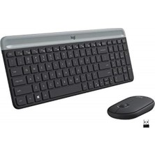 Logitech MK470 Slim Combo Kablosuz Klavye Mouse Seti 12 Fn Kısayolu ile Ev Ofis Kullanımı İçin Aydınlatmalı