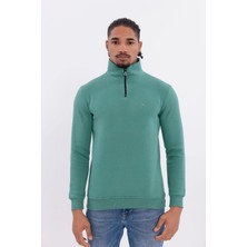 S4 Yarım Fermuarlı 3 Iplik Şardonlu Sweatshirt
