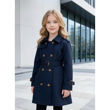 HC Kids Wear Kız Çocuk Klasik Trençkot