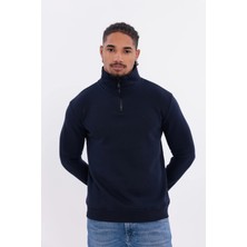S4 Yarım Fermuarlı 3 Iplik Şardonlu Sweatshirt