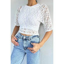 Gülseli Kadın Atlet Kombinli Dantel Bluz P-00022392