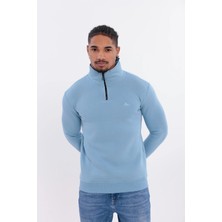 S4 Yarım Fermuarlı 3 Iplik Şardonlu Sweatshirt