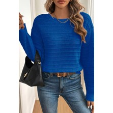 Gülseli Kadın Sırt Fiyonklu Triko Bluz P-00022427