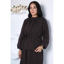 Gülseli Kadın Bel Bağcıklı Astarlı Bluz P-00022973