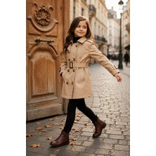 HC Kids Wear Kız Çocuk Klasik Trençkot