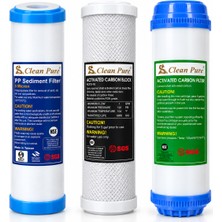Swun Chyan Clean Pure 10'' 3'lü Açık Su Arıtma Cihaz Filtre Seti