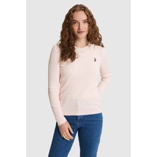U.S. Polo Assn. Kadın Toz Pembe Basic Kazak 50327575-VR050