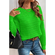 Gülseli Kadın Sırt Fiyonklu Triko Bluz P-00022427