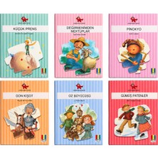 100 Temel Eser Dünya Klasikleri 6 Kitap Seti – Küçük Prens, Pinokyo, Don Kişot, Oz Büyücüsü, Gümüş Patenler, Değirmenimden Mektuplar