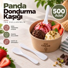 Antpap Ambalaj Panda Dondurma Kaşığı Beyaz 500 Adet – Tek Kullanımlık Plastik Dondurma Kaşığı